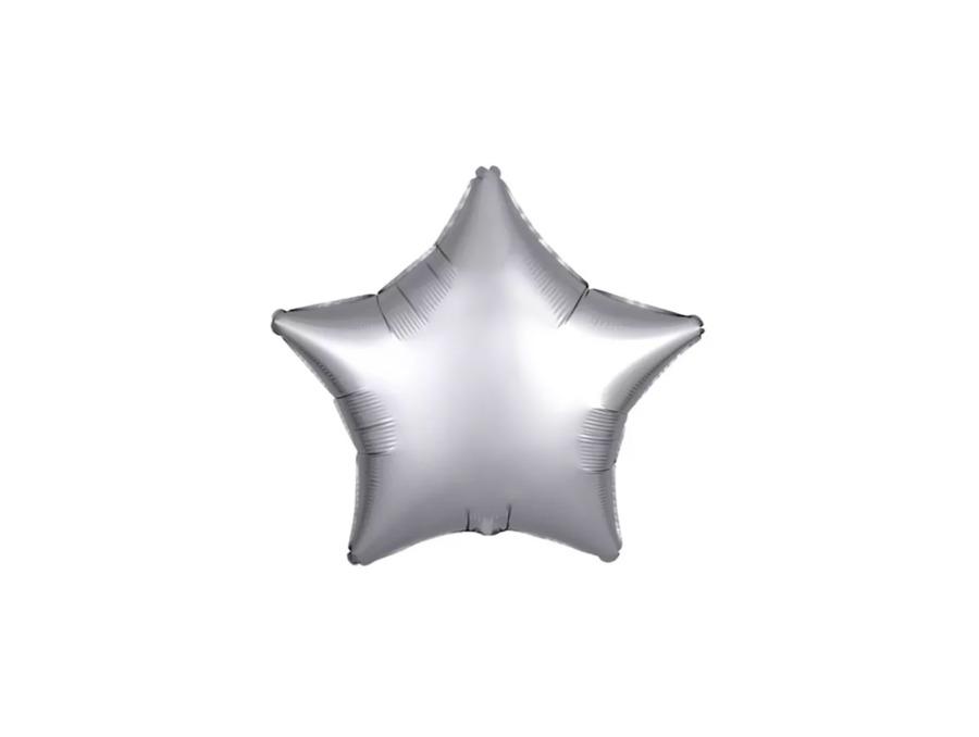 Balon foliowy gwiazda, kolor matowy z helem