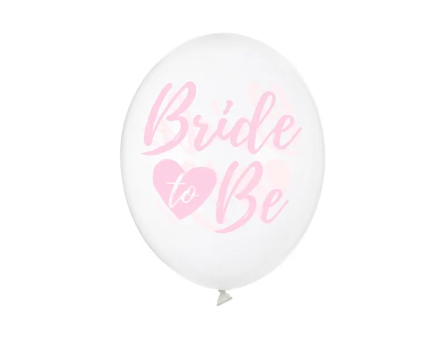 Balony Bride to be, różowy napis