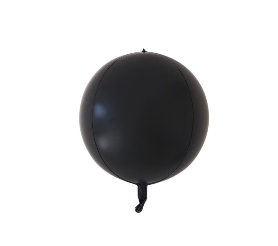 Balon lateksowy kula, kolor czarny, rozmiar 22 cali