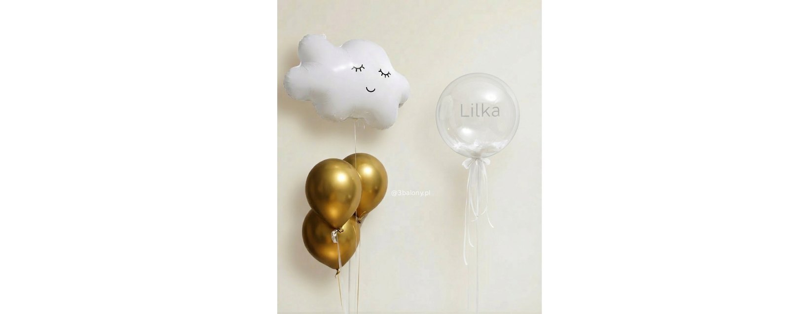 Zestaw na powitanie z balonem w kształcie chmurki