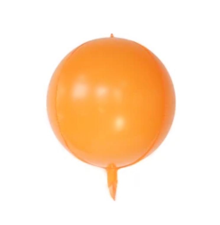 Pomarańczowa kula z helem, rozmiar 22″
