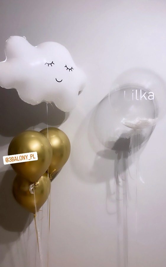 Zestaw na powitanie z balonem w kształcie chmurki