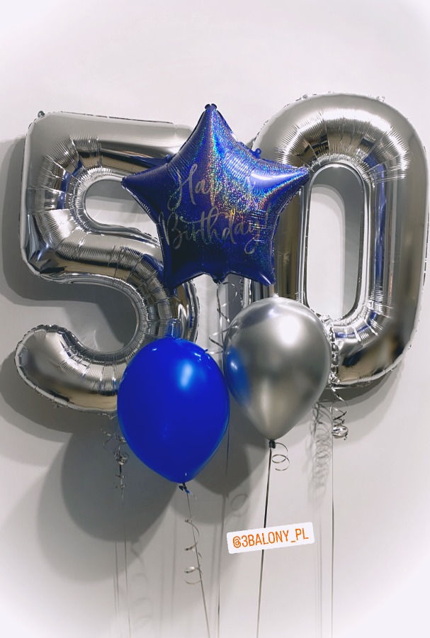 Urodzinowe balony dla mężczyzny na 50 urodziny