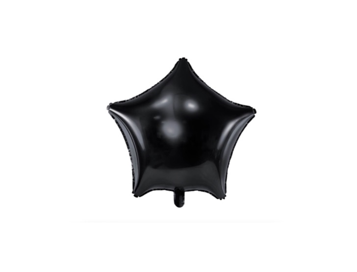 Balon foliowy gwiazdka czarna z helem