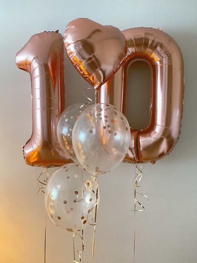 Balony na 10 urodziny