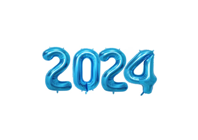 Cyfry 2024 niebieskie