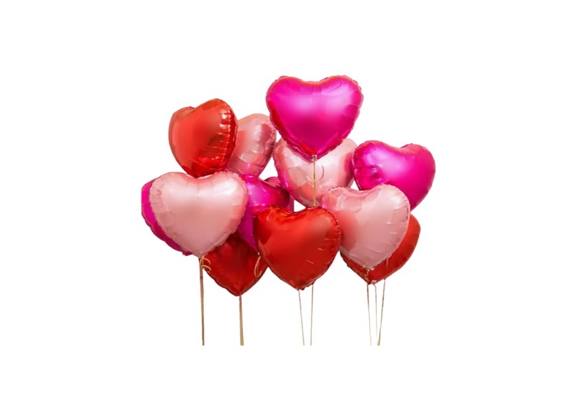 12 balonów w kształcie serc zestaw balonów z helem