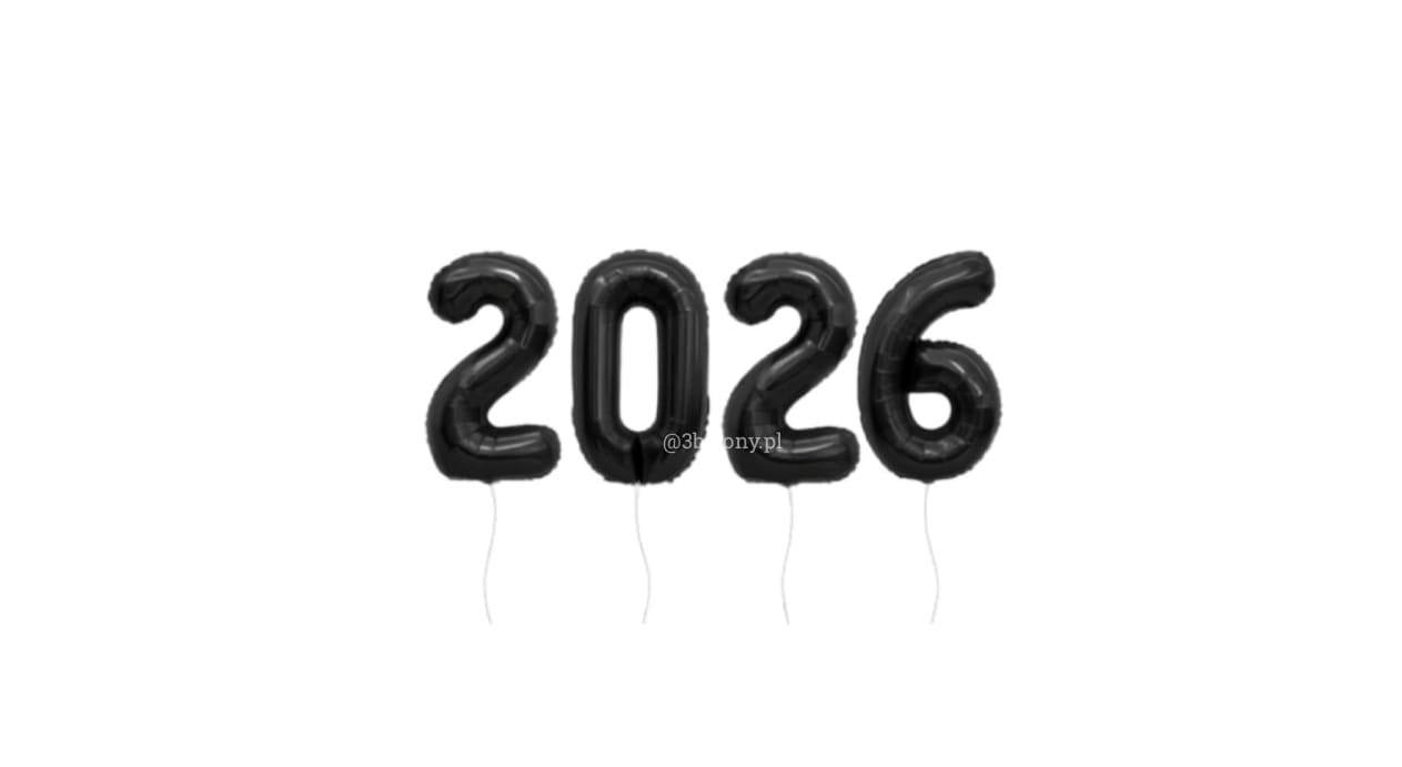 Balony cyfry 2026 czarne