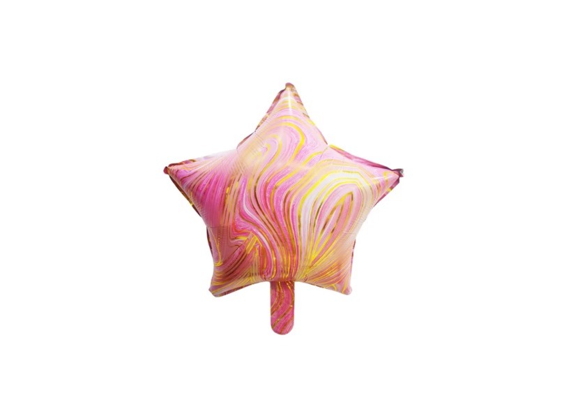 Balon gwiazdka w kolorze marmur 40 cm