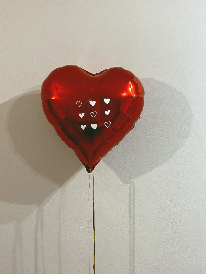 Balon serce z helem na Walentynki