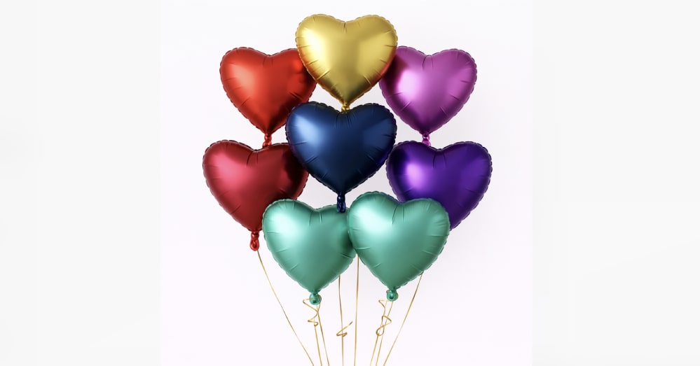 8 balonów matowych w jednym bukiecie