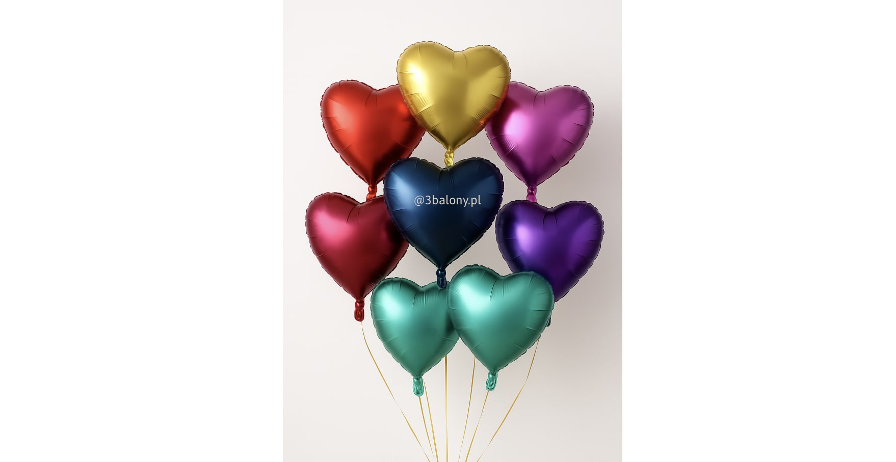 8 balonów matowych w jednym bukiecie