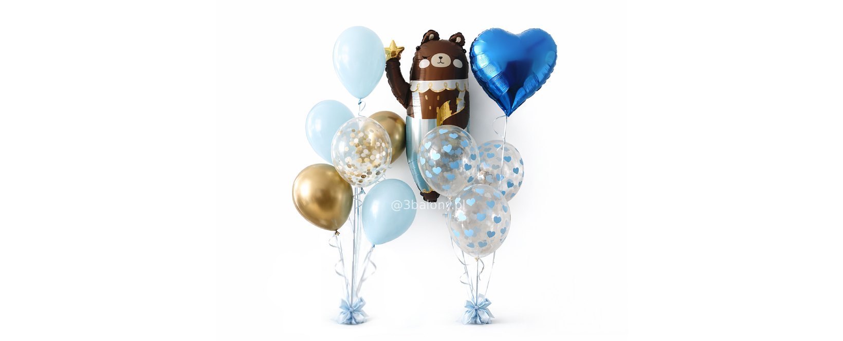 Duży zestaw balonów na powitanie chłopczyka