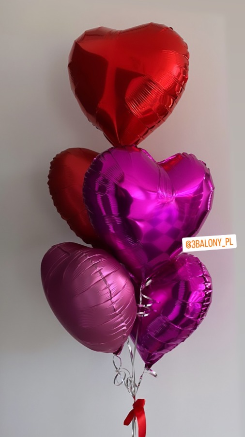 5 balonów serc dla kobiety