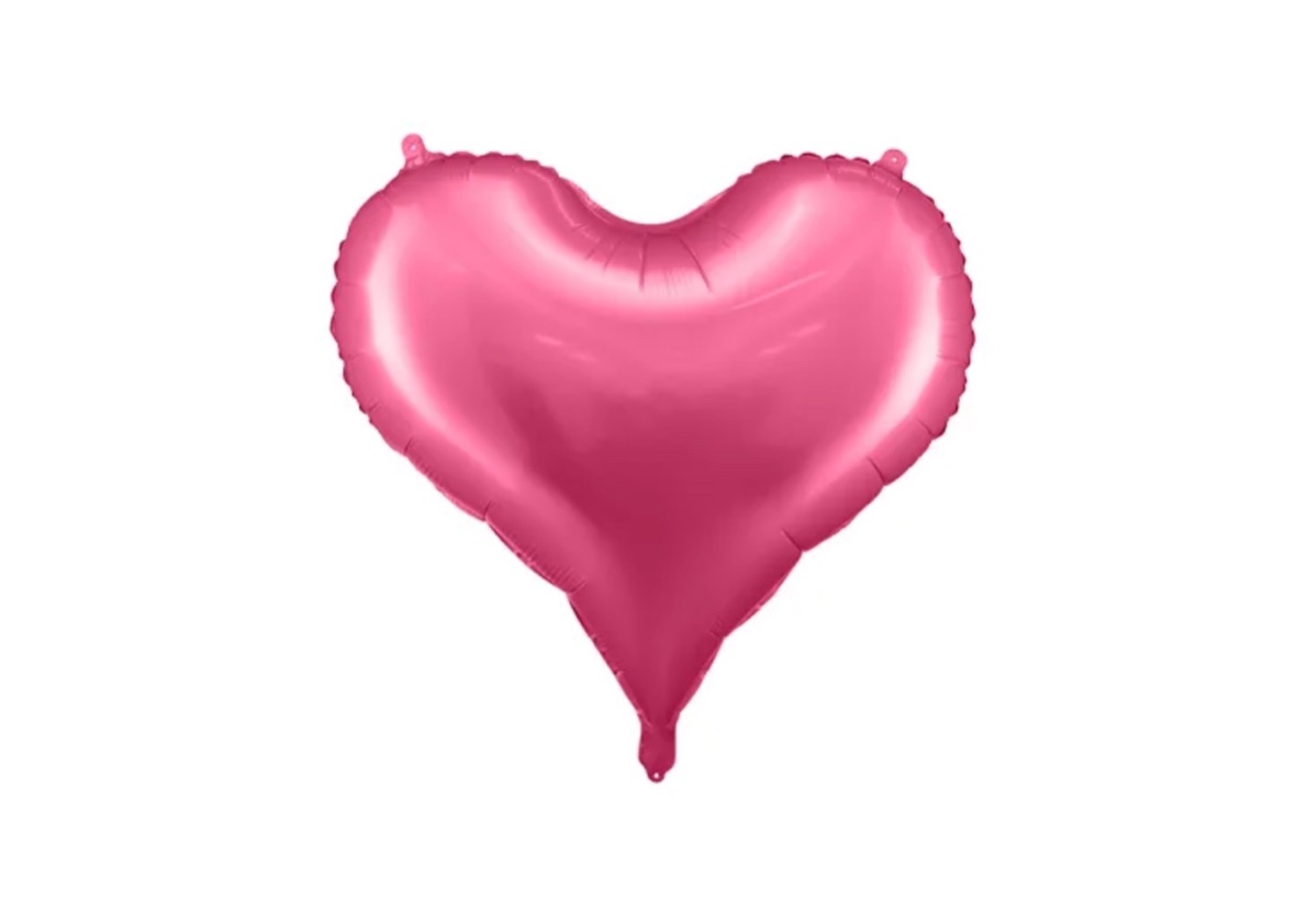 Różowy balon foliowy Serce 75 x 64 cm z helem