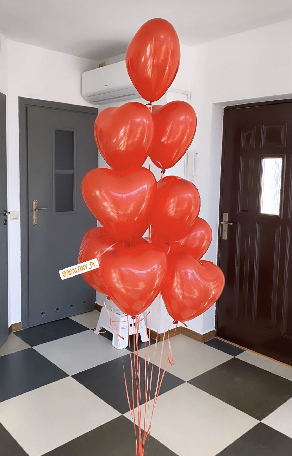 Bukiet z 11 balonów w kształcie serca