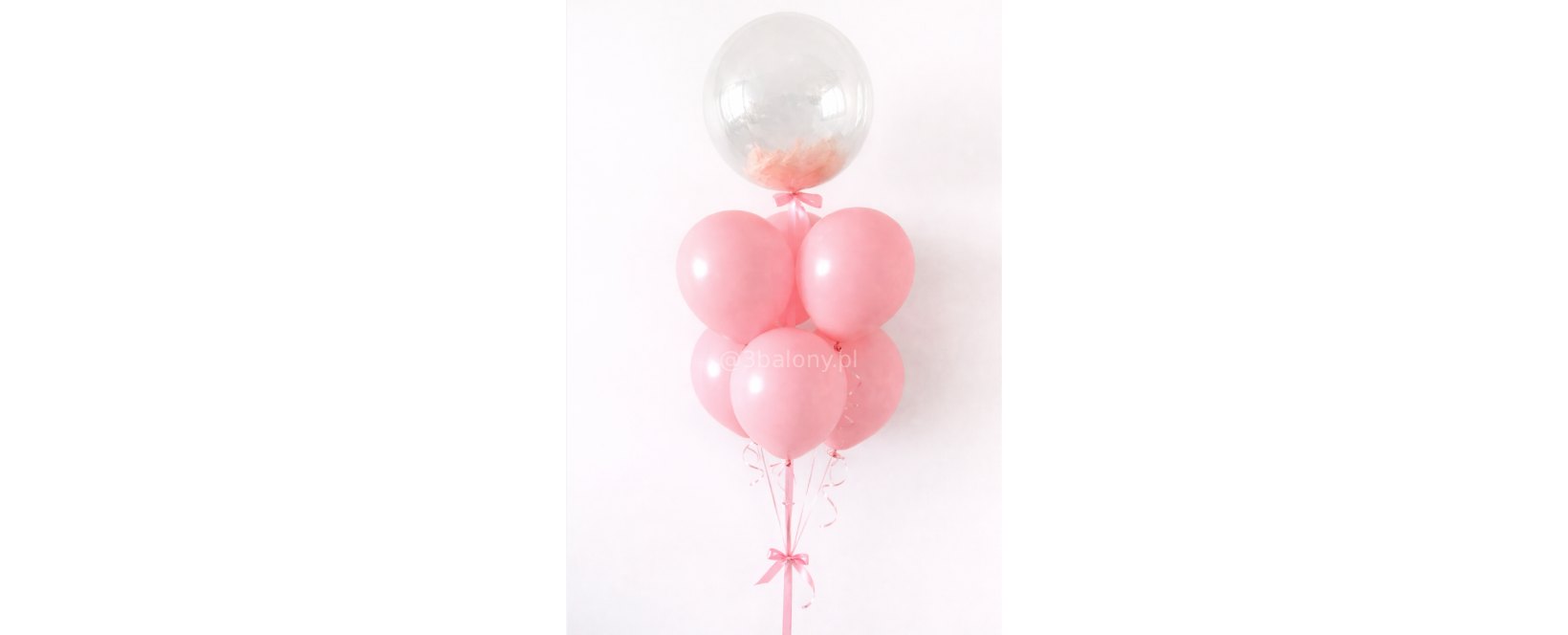 Bukiet balonów z helem w różowym kolorze