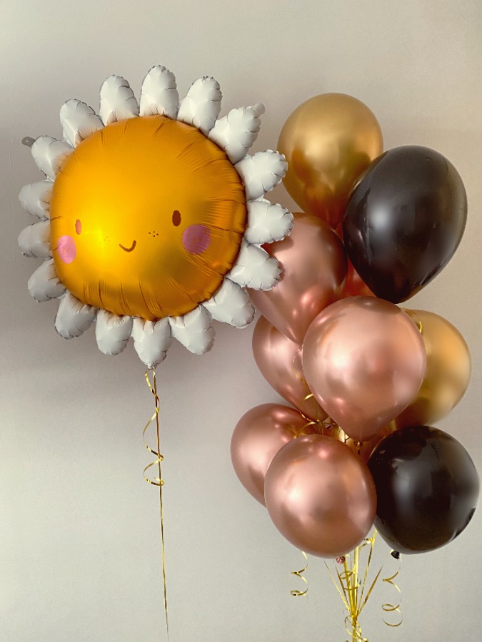 Balon słońce + 12 balonów lateksowych