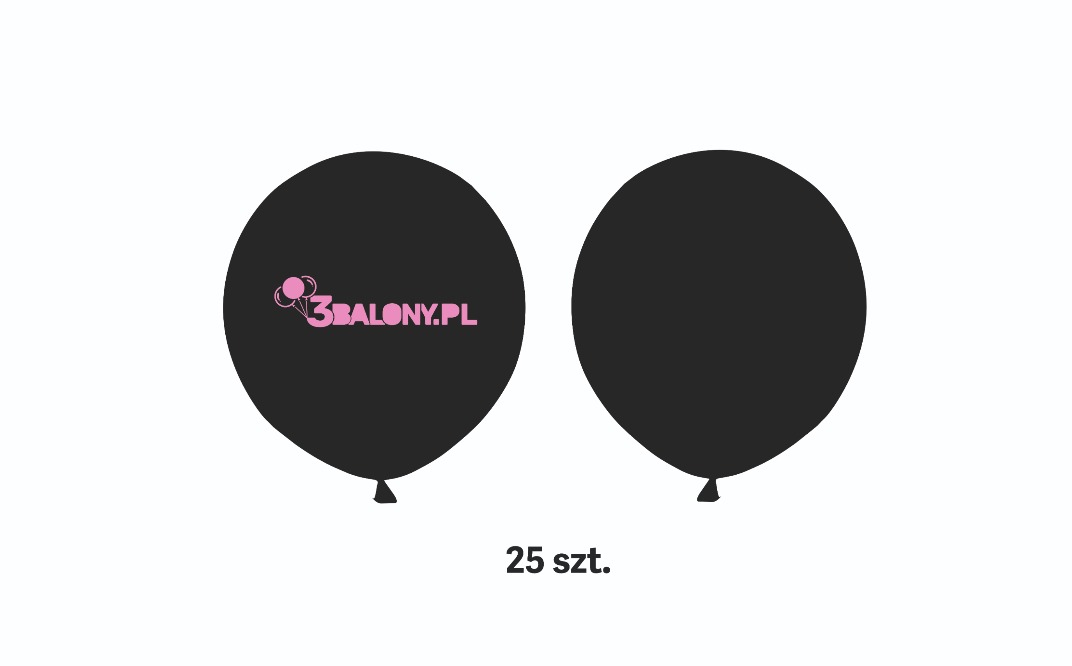 Balon lateksowy z logo firmy 25 szt. + patyczki