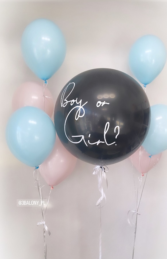 Balony na imprezę ujawniającą płeć dziecka z helem