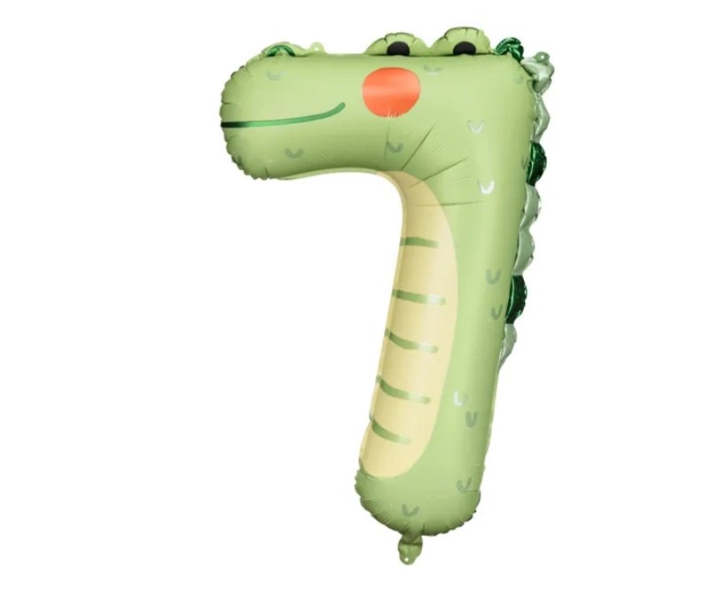 Balon foliowy Cyfra 7 – Krokodyl z helem