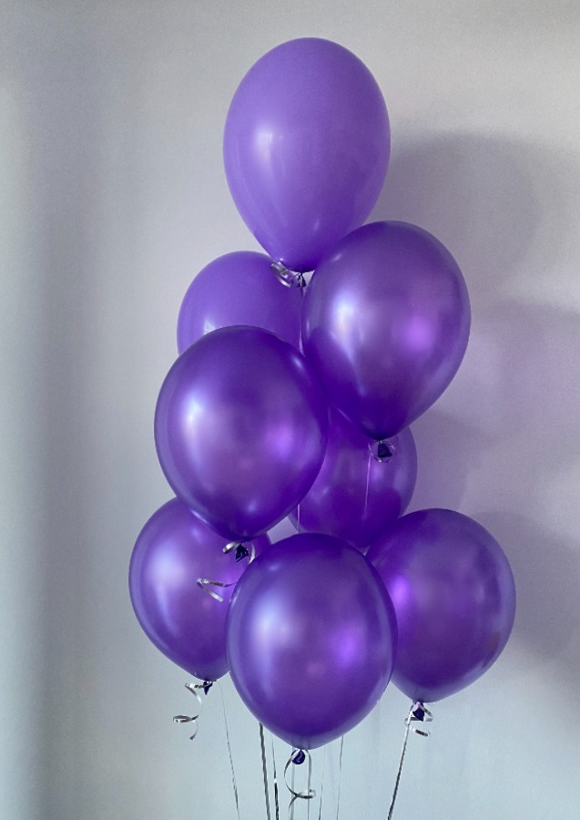 8 balonów w kolorze fioletowym