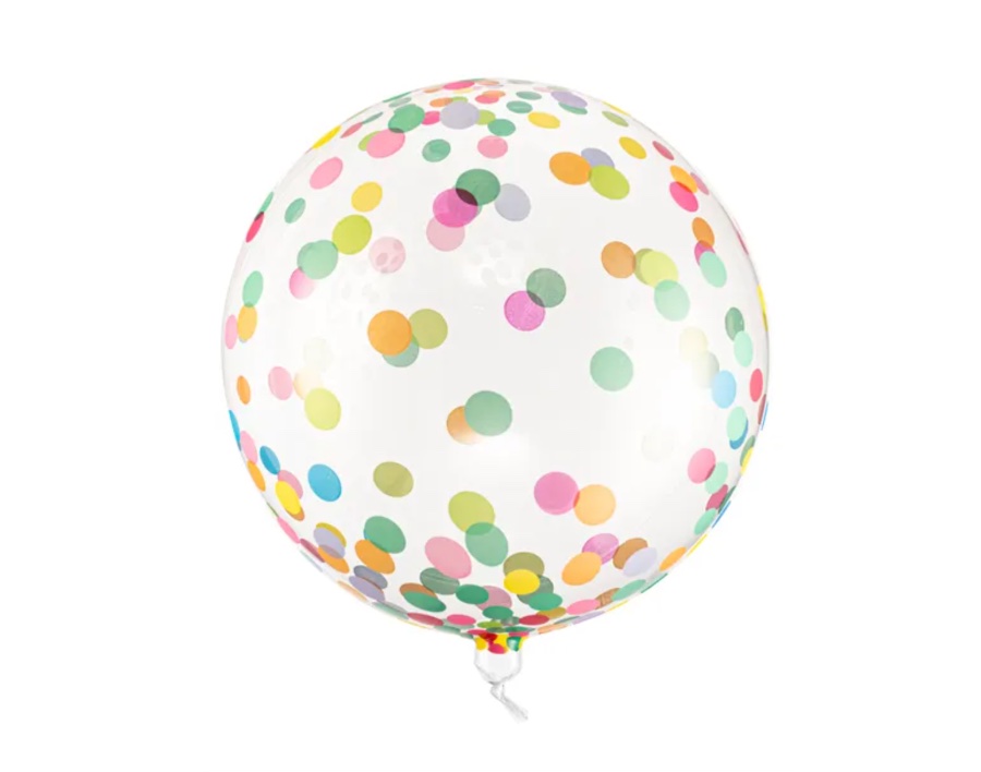 Balon Kula z kolorowym konfetti