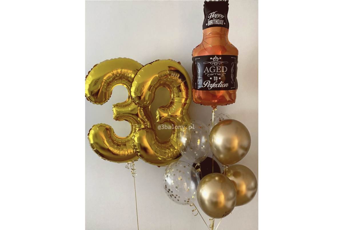 Zestaw balonów na 33 urodziny
