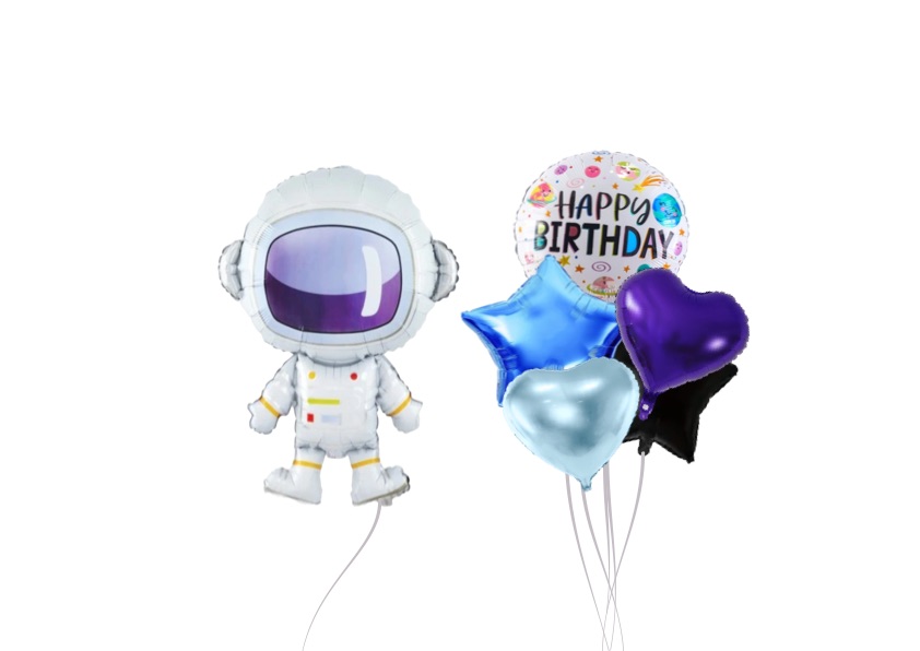 Duży zestaw urodzinowy z motywem kosmosu