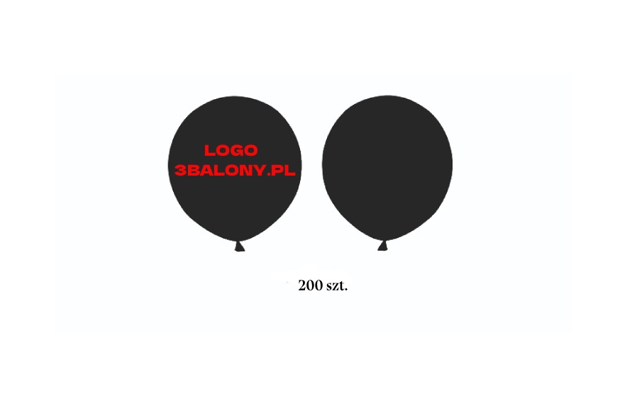 Balon lateksowy z logo firmy 200 szt. + patyczki oraz koszyczki