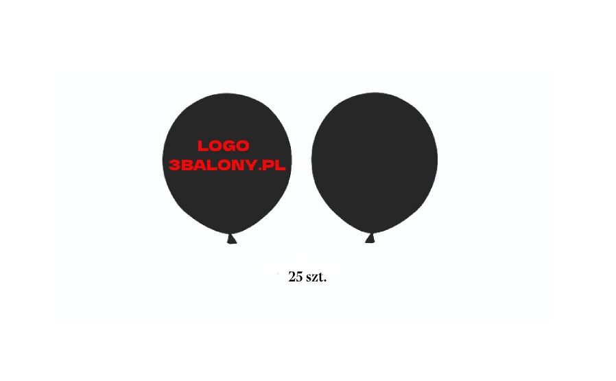 Balon lateksowy z logo firmy 25 szt. + patyczki oraz koszyczki