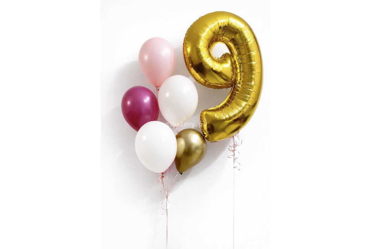 Bukiet balonowy na 9 urodziny