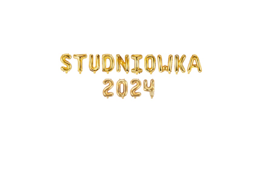 Małe złote literki Studniówka 2024