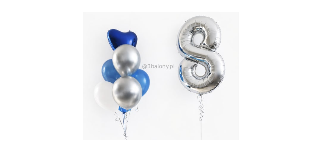 Zestaw z balonem w kształcie 8