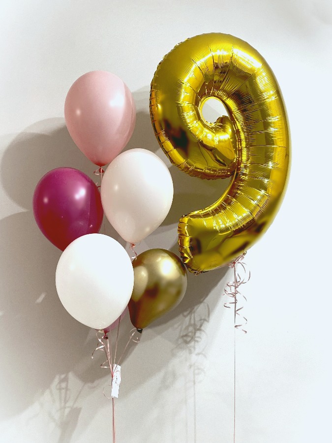 Bukiet balonowy na 9 urodziny
