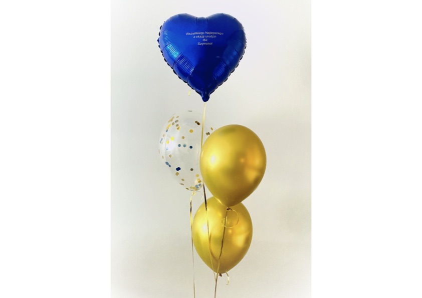 Balon w kształcie serca z trzeba balonami lateksowymi