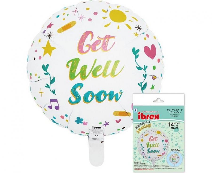 Balon lateksowy okrągły 14″, Get well soon