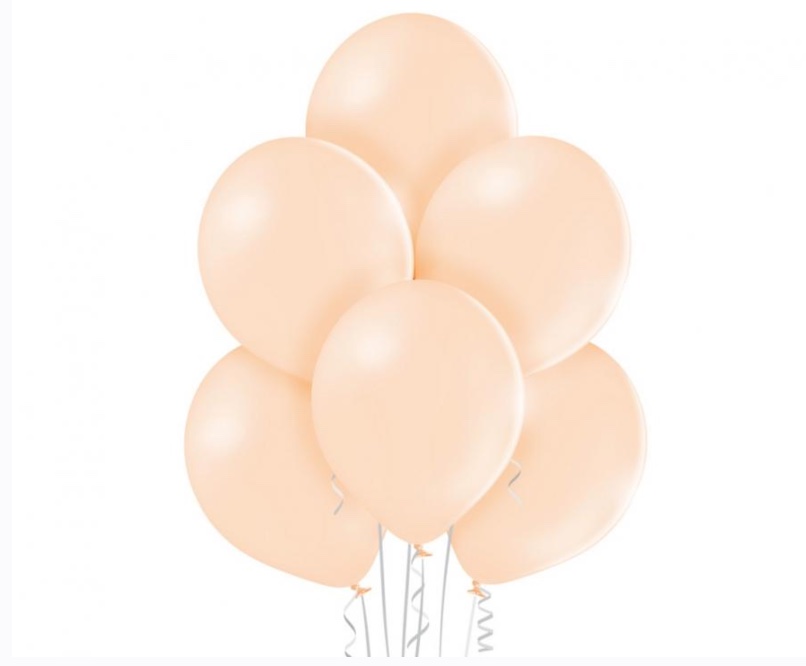 Balon w kolorze Pastel Peach Cream z helem