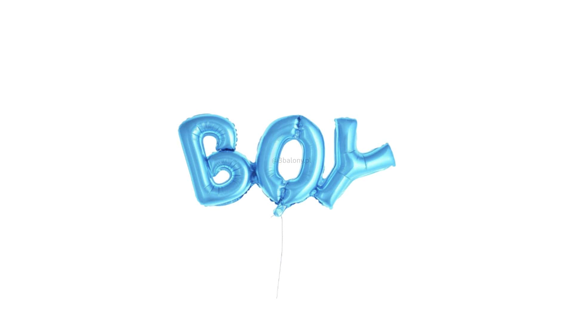 Balon foliowy napis boy, niebieski, 71 cm
