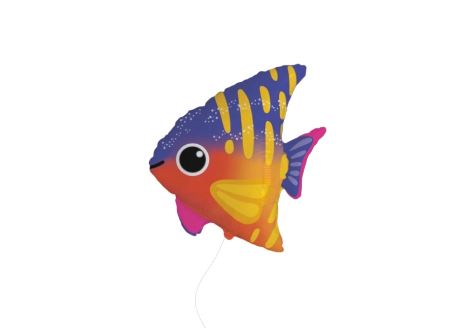 Balon foliowy uśmiechnięta rybka z helem