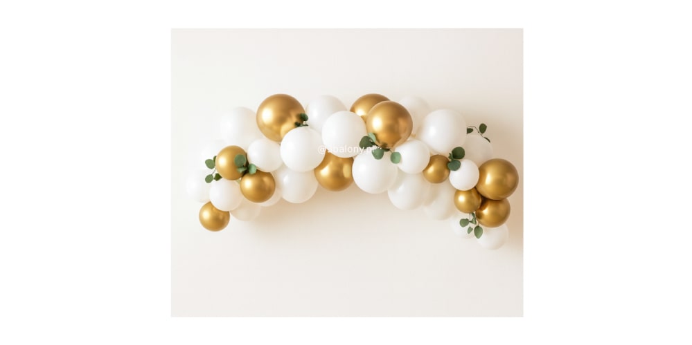 Girlanda balonowa w dwóch kolorach + listki
