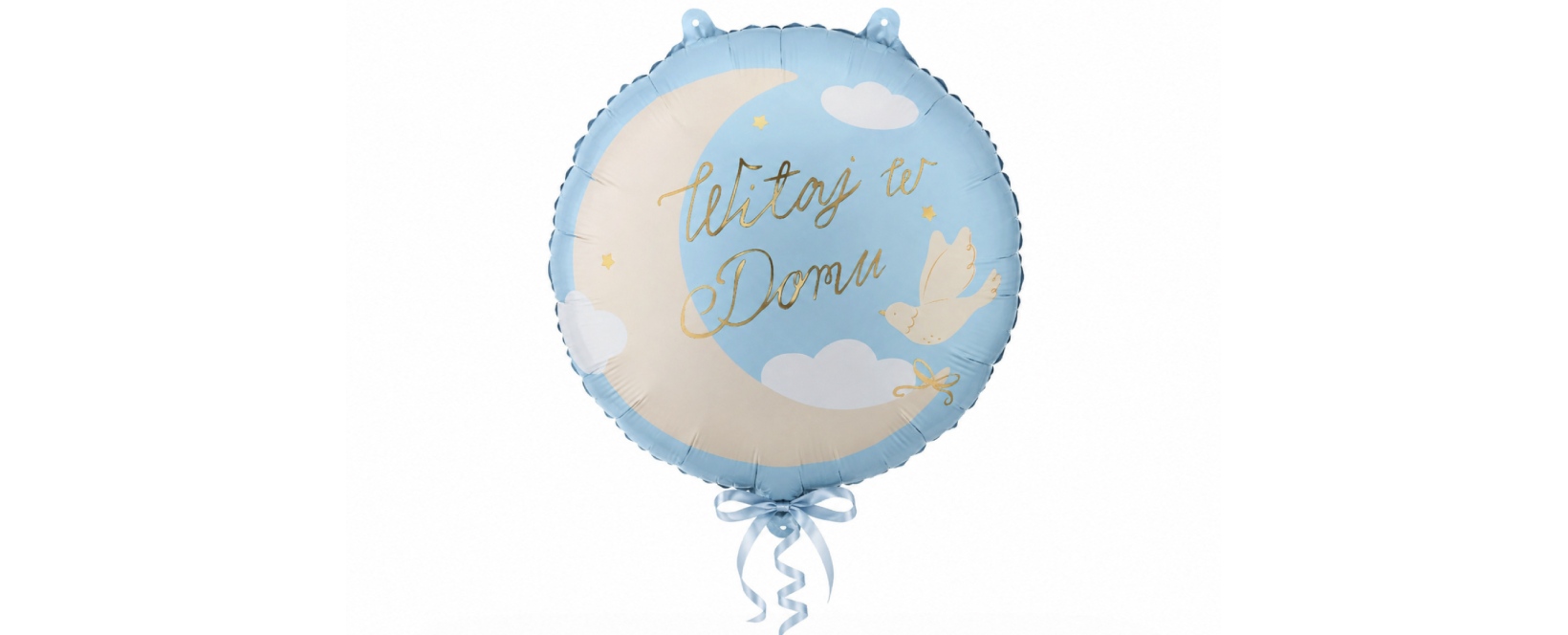 Balon foliowy Witaj w domu (błękitny) 35 cm