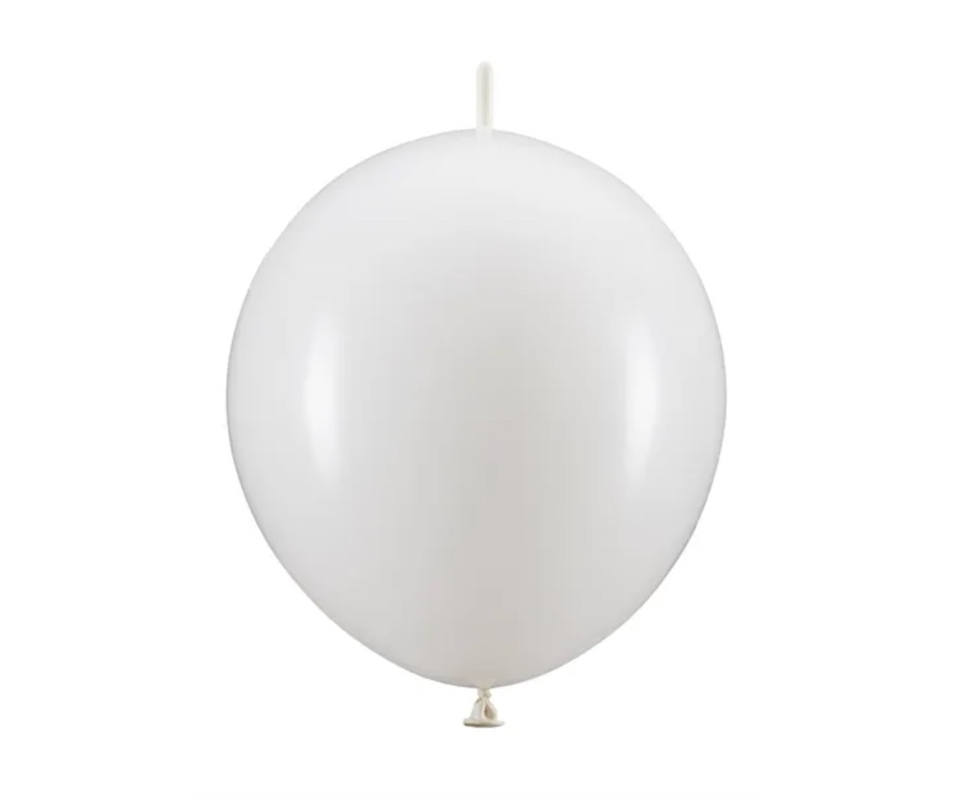 Balony lateksowy z łącznikiem (biały)