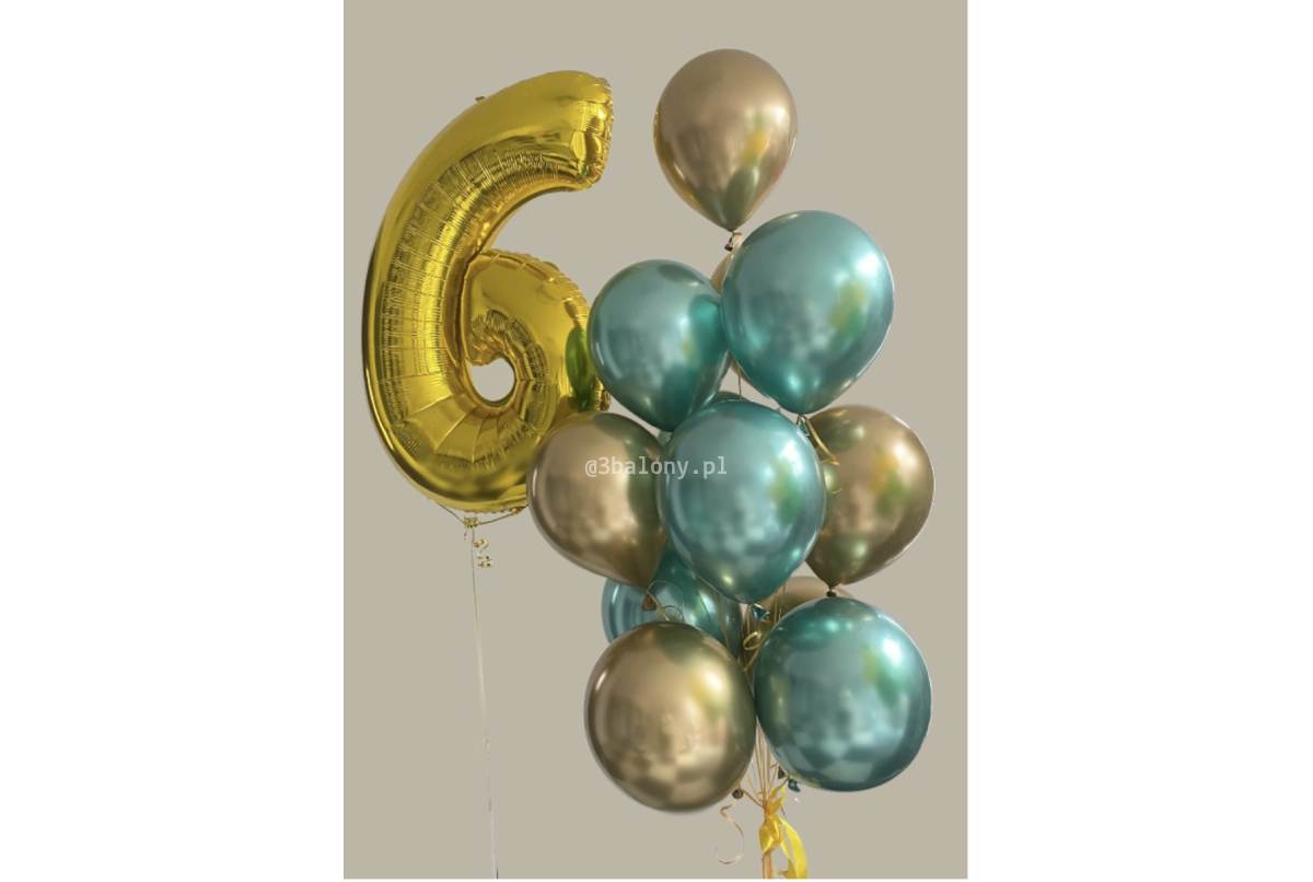 Zestaw balonów na 6 urodziny