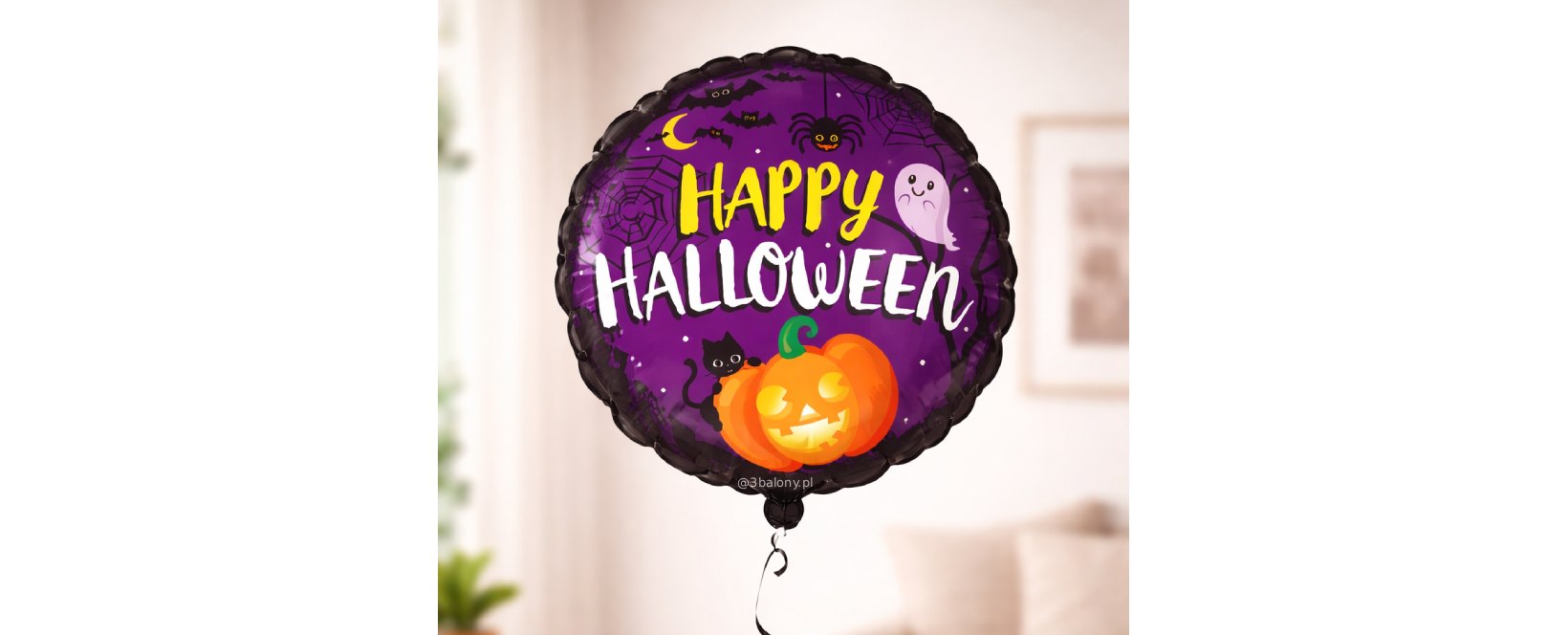 Balon foliowy happy halloween, 46 cm