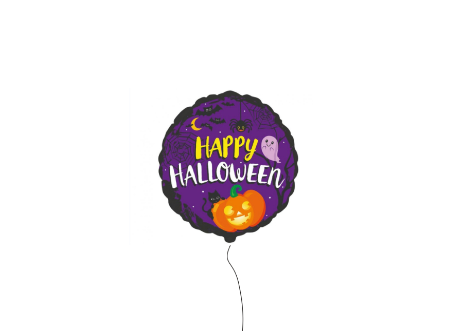 Balon foliowy happy halloween, 46 cm