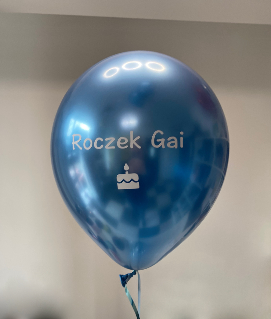 Niebieski balon na roczek