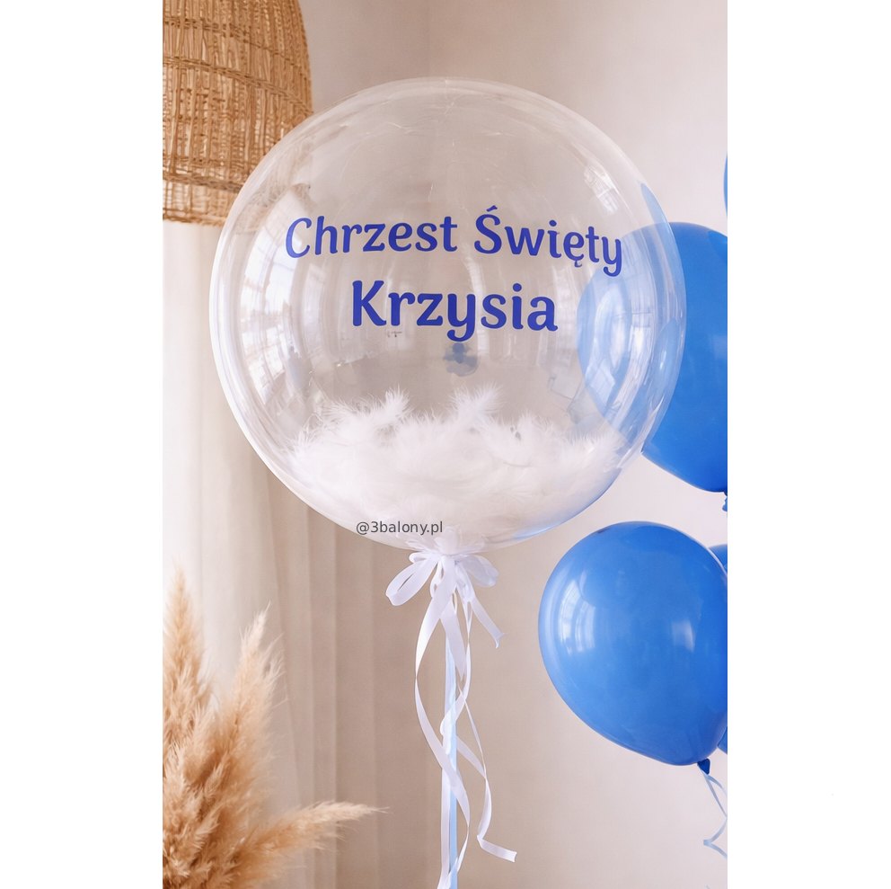 Balon z napisem Chrzest Święty