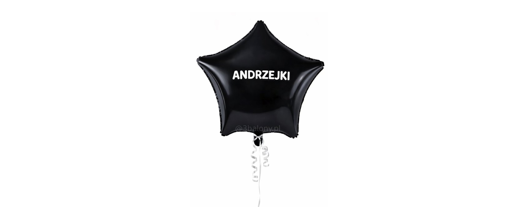 Balon czarna gwiazdka z napisem Andrzejki