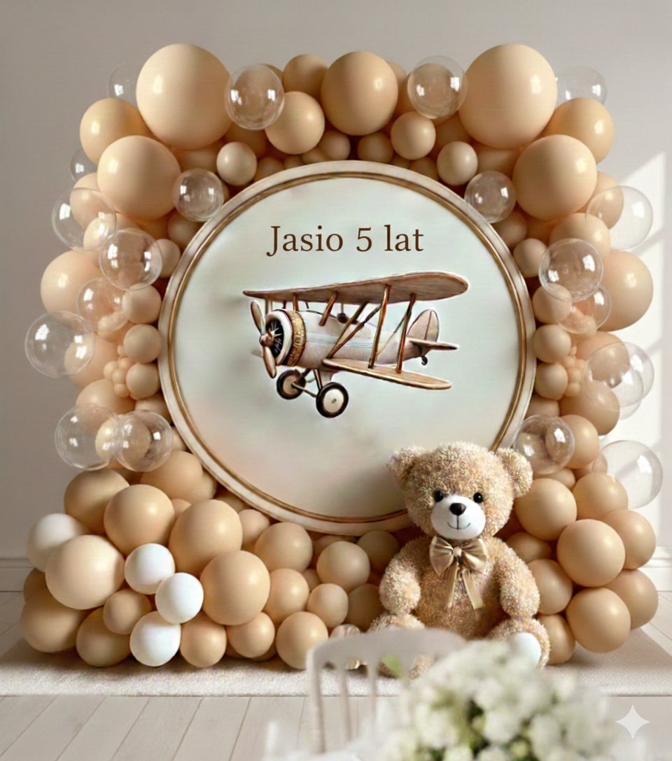 Oryginalne tło balonowe z Twoim własnym rysunkiem